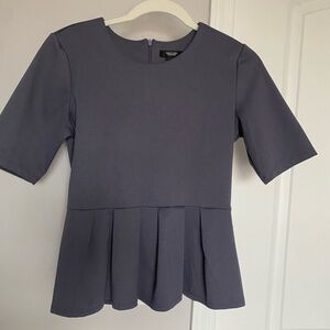 Simply Vera Vera Wang Slate Peplum Blouse